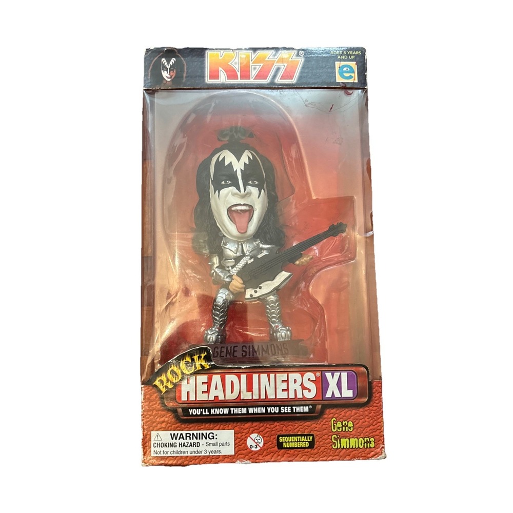 1999 Kiss Rock Headliners XL Gene‎ SImmons Figure with COA New #12128 of 25000